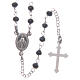 Classic rosary choker Saint Rita black in 925 sterling silver s1