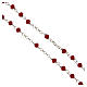 Rosario classico girocollo Santa Rita rosso argento 925 s3