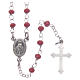 Rosary choker classic model Saint Rita red in 925 sterling silver s1