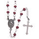 Rosary choker classic model Saint Rita red in 925 sterling silver s2