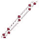Rosary choker classic model Saint Rita red in 925 sterling silver s3