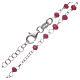 Rosary choker classic model Saint Rita red in 925 sterling silver s4