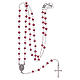 Rosary choker classic model Saint Rita red in 925 sterling silver s5