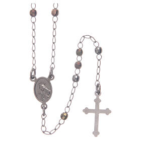 Klassischer Halskette Rosenkranz Heilige Rita vielfarbiges 925er Silber