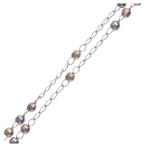 Klassischer Halskette Rosenkranz Heilige Rita vielfarbiges 925er Silber 3