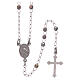 Klassischer Halskette Rosenkranz Heilige Rita vielfarbiges 925er Silber s2