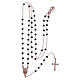 Classic rosary choker Saint Rita black in 925 sterling silver s5