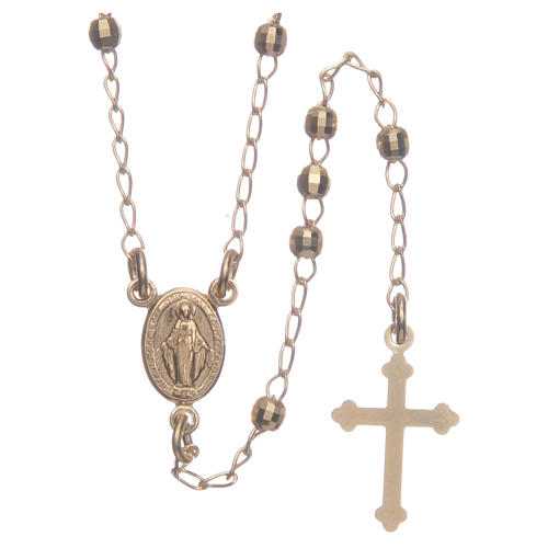 Rosary choker Saint Rita classic model gold in 925 sterling silver 1