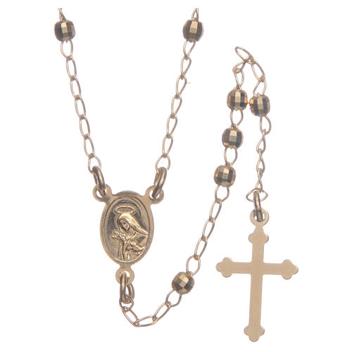 Rosary choker Saint Rita classic model gold in 925 sterling silver 2