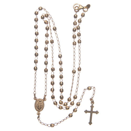 Rosary choker Saint Rita classic model gold in 925 sterling silver 4