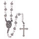 Klassischer Halskette Rosenkranz Heilige Rita weißes 925er Silber s2