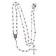 Klassischer Halskette Rosenkranz Heilige Rita weißes 925er Silber s5