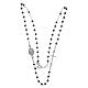 Rosary choker Saint Pio blue with white zircons 925 sterling silver s3