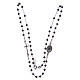 Rosary choker Saint Pio black zircons in 925 sterling silver s3