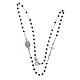Rosary choker Saint Pio black with white zircons in 925 sterling silver s3