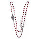 Rosary choker Saint Pio red with black zircons in 925 sterling silver s3