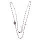 Rosary choker Saint Pio white with white zircons in 925 sterling silver s3