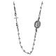 Chapelet tour de cou Padre Pio blanc zircons blancs argent 925 s1