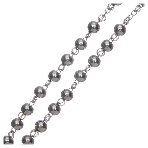 Classic rosary silver with big sphere 316L steel 3
