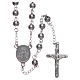Classic rosary silver with big sphere 316L steel s1