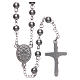 Classic rosary silver with big sphere 316L steel s2