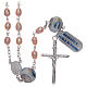 Silver rosary with freshwater pearl and ceramic  beads s1