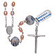Silver rosary with freshwater pearl and ceramic  beads s2