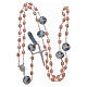 Silver rosary with freshwater pearl and ceramic  beads s4