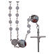 Silver rosary with strass and ceramic  beads s2