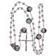 Silver rosary with strass and ceramic  beads s4