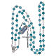 Silver rosary with matte light blue agate beads, 6 mm s4