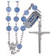 Silver rosary with matte agate beads, 6 mm s2