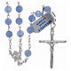 Rosario argento 925 e agata satinata 6 mm azzurro s1