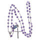 Silver rosary with matte purple agate beads, 6 mm s4
