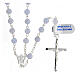 Rosary in 925 sterling silver and chalcedony, 6 mm s1