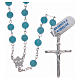 Rosary in 925 sterling silver and angelite, 9 mm s1