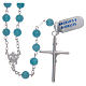 Rosary in 925 sterling silver and angelite, 9 mm s2