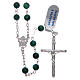 Rosary in 925 sterling silver and malachite, 6 mm s1