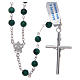 Rosary in 925 sterling silver and malachite, 6 mm s2