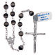 Rosario argento 925 grani esagonali agata tibetana 6 mm s1