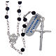 Rosary in 925 sterling silver and vulcanic lava 4 mm s2