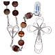 Rosary in 800 sterling silver filigree and agate 11 mm s2