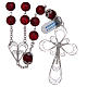 Rosary in 925 sterling silver filigree and carnelian 11 mm s2