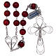 Rosary in 925 sterling silver filigree and carnelian 11 mm s1