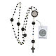 Rosary in 925 sterling silver with black strass beads and zircons on Pater s4