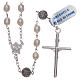 Rosary in 925 sterling silver with white oval river pearls s2