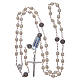 Rosary in 925 sterling silver with white oval river pearls s4