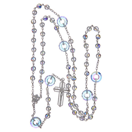 Bague De Fiançailles/fête Religieuse En Argent 925 - Style Chapelet Avec Croix - Unisexe, Tailles Variables