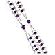 Rosario argento 925 e ametista 4 mm doppia catena s3