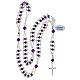 Rosario argento 925 e ametista 4 mm doppia catena s4